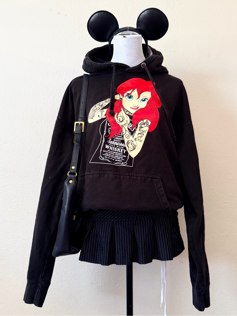 Disney inspired the little mermaid Ariel tattooed hoodie